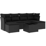  7-dijelni set vrtnih sofa od poliratana s jastucima crni | shoptok.hr