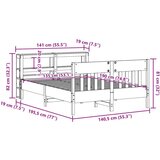  Okvir kreveta bez madraca voštano smeđi 135x190 cm od borovine | shoptok.hr