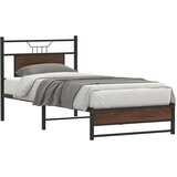 vidaXL Okvir kreveta bez madraca smeđa boja hrasta 75x190 cm drveni | shoptok.hr