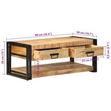 vidaXL Stol za kavu 90x50x38 cm Puno grubo drvo Mango | shoptok.hr