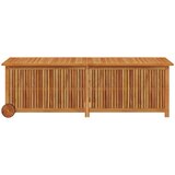  Vrtna kutija za pohranu s kotačima 150x50x58 cm od drva bagrema | shoptok.hr