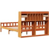  Knjižna postelja brez vzmetnice vošč. rjava 150x200 cm borovina, (21609867) | Shoptok.si