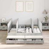 Krevet s ladicama Betonski sivi 150 cm Konstruirano drvo | shoptok.hr