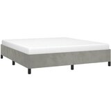  Okvir za krevet bez madraca svjetlosivi 160 x 200 cm baršunasti | shoptok.hr