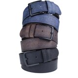Dewberry R0928 Set Of 3 Mens Belt For Jeans And Canvas-BLACK-BROWN-NAVY | shoptok.hr