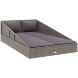 vidaXL Vrtni krevet sivi 110x200 cm od poliratana | shoptok.hr