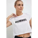 Hummel Bombažna kratka majica bela barva
