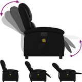  Električni masažni naslonjač od umjetne kože crni | shoptok.hr