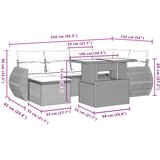 vidaXL 7-dijelni set vrtnih sofa od poliratana s jastucima bež | shoptok.hr