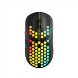 Canyon 7keys Gaming 2.4G wireless mouse, KA8 sensor, DPI up to 1600, rubber coating on panel, Huano 1million switch, 45cm PVC cable, ABS material. 400mAh battery, size: 125.8*63.7*41mm, weight: 95g, Black | Eponuda.ba