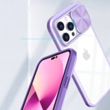 Onasi Lens Cover silikonski ovitek zaščita za iPhone 15 Pro - prozornen vijola | Shoptok.si