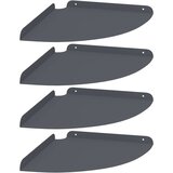  Lebdeća polica s policom 4 pcs Antracit 30 x 30 x 2 cm - Antracit 30 cm 4 | shoptok.hr
