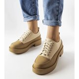 Gemre Dark beige flat-heeled shoes Merico | Shoptok.si