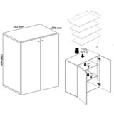 MID.YOU Omara Za Čevlje Lona Xl, Siva | Shoptok.si