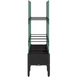  Vrtna sadilica s rešetkom crna 120 x 40 x 142 5 cm PP | shoptok.hr