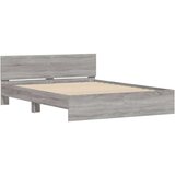  Okvir kreveta s uzglavljem boja sivog hrasta sonome 150x200 cm | shoptok.hr
