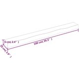  Stenska polica temno rjava 100x10x6 cm trdna hrastovi | Shoptok.si