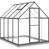  The Living Store Rastlinjak z okvirjem antracit 224x169x202 cm aluminij - Rastlinjak, (21495804) | Shoptok.si