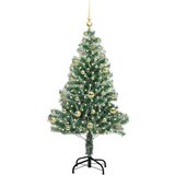 vidaXL Umjetno Božićno Drvo s Snježnim Flokom i LED Svjetlom 150 cm | shoptok.hr