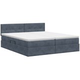  Krevet s od storage s uzglavljem 2 kom. Tamnosiva 200 x 200 cm | Shoptok.si