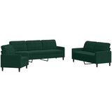  3-dijelni set sofa s jastucima tamnozeleni baršunasti | shoptok.hr