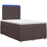  Boxspring krevet s madracem Tamno smeđa 120 x 190 cm Tkanina Slike