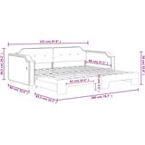  Izvlečna dnevna postelja temno taupe 80x200 cm blago, (20787833) | Shoptok.si