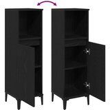  Ormar za kupaonicu Crna Hrast 30x30x100 cm Konstruirano drvo | shoptok.hr