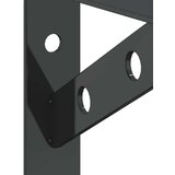vidaXL Nosilec za polico 4 kosi 15x2,5x11,5 cm črno nerjaveče jeklo | Shoptok.si
