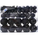 Set Božićnih Ukrasnih Kuglica 61 pcs Crna Plastika | shoptok.hr