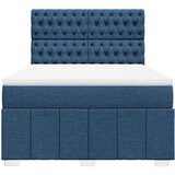  Krevet s oprugama i madracem plavi 140 x 190 cm od tkanine | shoptok.hr
