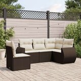 vidaXL 5-dijelni set vrtnih sofa s jastucima poliratan smeđi | shoptok.hr