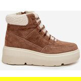 VINCEZA Suede Women's Snow Boots with Fur on Platform | shoptok.hr