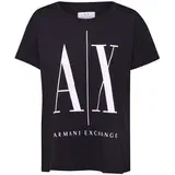 Armani Exchange Majica črna / bela