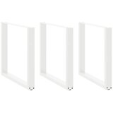  Noge za blagovaonski stol U-oblik 3 kom Bijele 90 x (72-73) cm Čelik | shoptok.hr