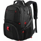 Venisymlis 50L moški potovalni nahrbtnik z USB vhodom, primeren za 17" prenosnik - črn, (22125797) | Shoptok.si