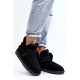 Boto Women's suede snow boots with cutouts black Eraclio | Shoptok.si