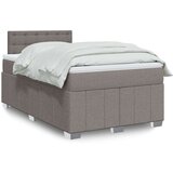 vidaXL Krevet s oprugama i madracem smeđesivi 120 x 190 cm od tkanine | shoptok.hr