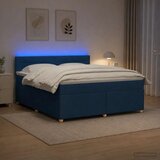  Boxspring krevet s madracem Plava 160 x 200 cm Tkanina - Plava 160 x 200 cm Dizajn linija | shoptok.hr