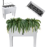 KADAX Vrtni lonec za rože + vstavljivo cvetlično korito na nogah belo 80 cm, (5000346523) | Shoptok.si
