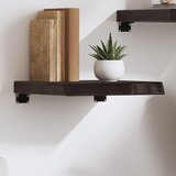Maison Chic Stenska polica - Viseča Polica temno rjava 40x40x(2-6) cm trdna hrastovina, (21784689) | Shoptok.si
