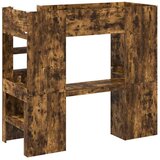  Postelja na podstrešju z mizo Dimljeni oreh 75 x 190 cm, (5000137047) | Shoptok.si