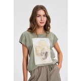 Marisse Olive Printed T-Shirt Cene