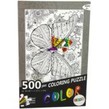  Sestavljanke za barvanje 500 Elementov Metulj Slike
