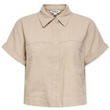 Only Topi &amp; Bluze Caro Linen Shirt - Oxford Tan Bež cene