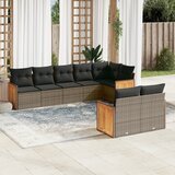 vidaXL 8-dijelni set vrtnih sofa od poliratana s jastucima sivi | shoptok.hr