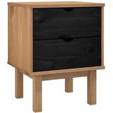  Nočna omarica OTTA Črna 45 x 39 x 57 cm Trdna borovina, (5000233440) | Shoptok.si