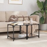vidaXL Klubske mizice s črno stekleno površino 2 kos 40x40x40 cm jeklo Cene