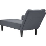 vidaXL Počivalnik z desnim naslonom za roke temno siv žamet | Shoptok.si