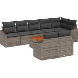  Sjedeća garnitura za vrt 9 kom. Siva poliratan 288,5 x 123,5 x 69 cm | Shoptok.si